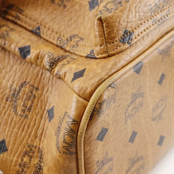 MCM Logogram Backpack Daypack MMK2AVE20 Small Studs Brown PVC Women main image 10